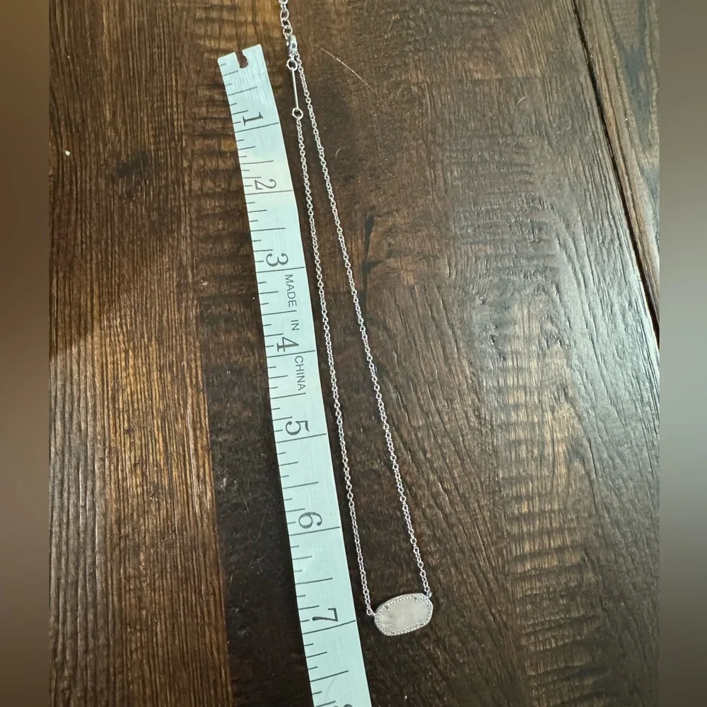 Kendra Scott Elegant Silver Ice Pink Stone Necklace - Picture 8 of 16